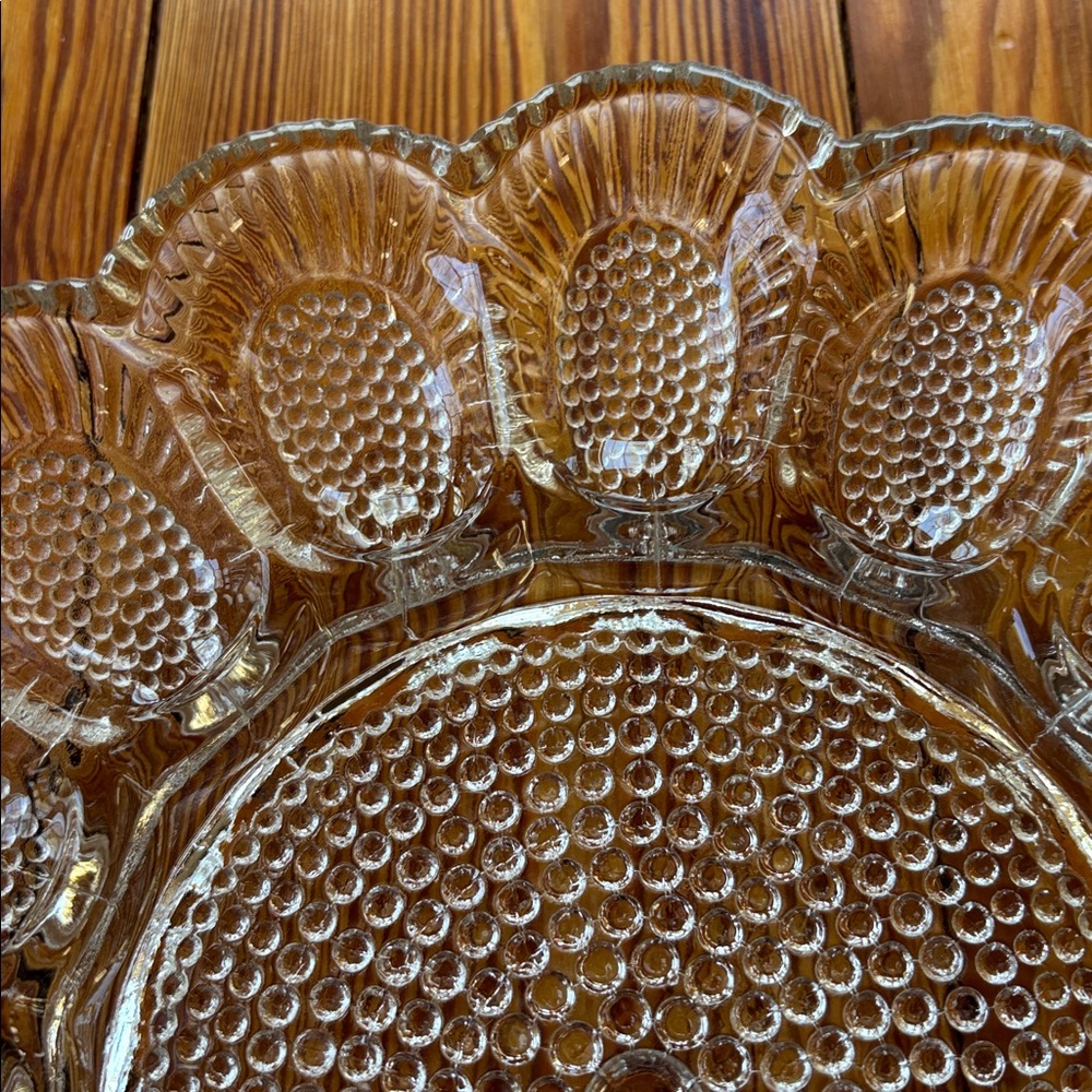 Vintage Indiana Clear Glass Hobnail Deviled Egg Plate/Platter - Picture 3 of 6